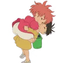 Emoji hug_ponyo