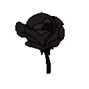 Emoji rose_black