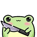 Emoji frogknife