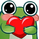 Emoji froggieheart
