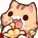 Emoji cat_popcorn