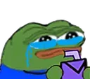 Emoji pepedrinkcry