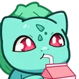 Emoji 7552bulbasaurdrink