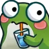 Emoji frogdrink
