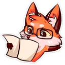 Emoji renard_Reading
