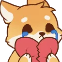 Emoji ShibeBrokenHeart