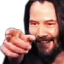 Emoji keanureevespointing