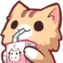 Emoji cat_sip