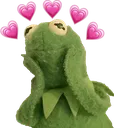 Emoji KermitHearts