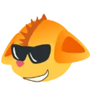 Emoji fur_cool_grin_wsunglasses