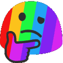Emoji LHrainbowthink