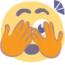 Emoji 8804handscoveringface