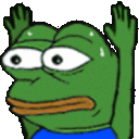 Emoji monkaHandsUp