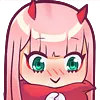 Emoji zero_two_blush