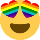 Emoji 92927stripepridehearteyes