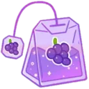 Emoji grape_tea_bag