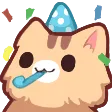 Emoji nekocat_party