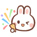 Emoji bunnycelebrate