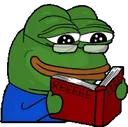 Emoji reading_pepe