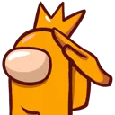 Emoji saluting