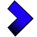 Emoji ppg_fleche_bleu_foncer