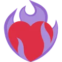 Emoji 5894heartonfirepurple