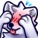 Emoji Wolf_blush244