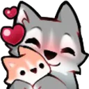 Emoji wolfhug5