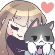 Emoji girl_hug_cat