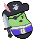 Emoji bean_pirate