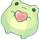 Emoji frog_love