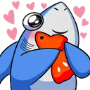 Emoji shark_love