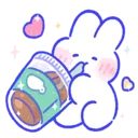 Emoji 9474bunnysippingcoffee