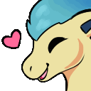 Emoji ponytaheart