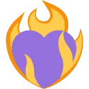 Emoji HeartOnFireMediumPurple