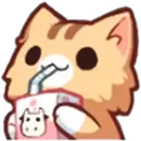 Emoji Neko_Drink