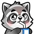 Emoji raccoonJus