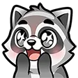 Emoji raccoonWooo