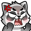 Emoji raccoonAngry