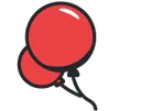 Emoji partyballoon_red