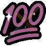Emoji 100pinkpaillette