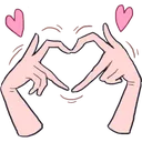 Emoji fingerheart