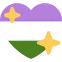 Emoji genderqueersparkleheart