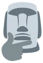 Emoji thinking_moyai