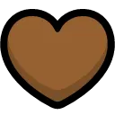 Emoji brown_heart