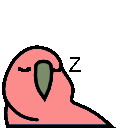 Emoji 1085_sleepingparrot