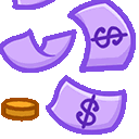 Emoji PurpleMoneyRain