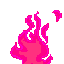 Emoji flamepinkdark