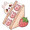 Emoji 2746strawberrycakebunny