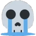 Emoji SquelettePleure